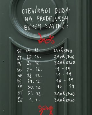 Ho ho ho! I my si budeme užívat vánoční pohodu… ...ale jen chvilku! Během svátků budeme otevřeni takto☝️. Tak se za námi...